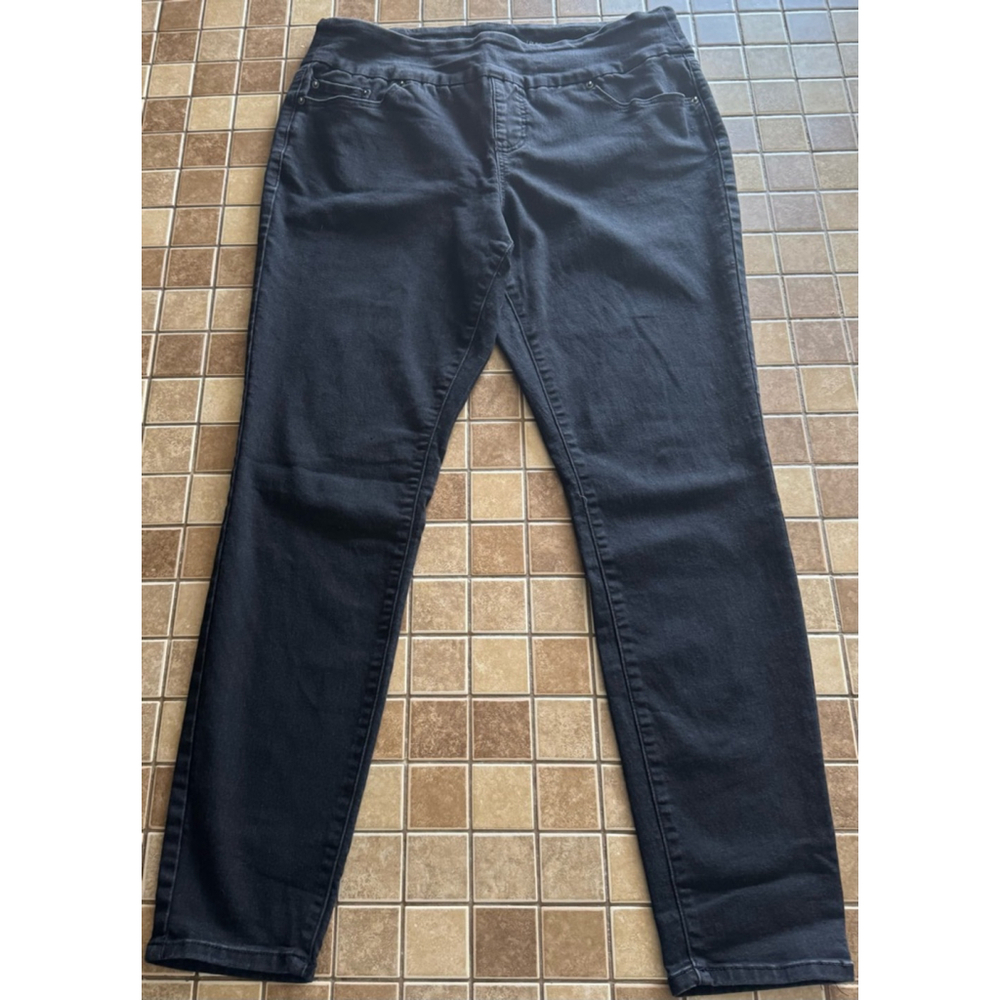 Women's Stitch Star Black Skinny Jeans Size L
